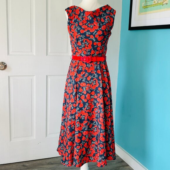 NEW with TAGS Eva Franco Zinta Dress in Red Poppy (size 2) - Picture 2 of 15